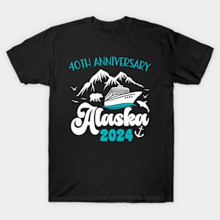 40Th Anniversary Wedding Alaska Cruise 2024 Vacation T-Shirt